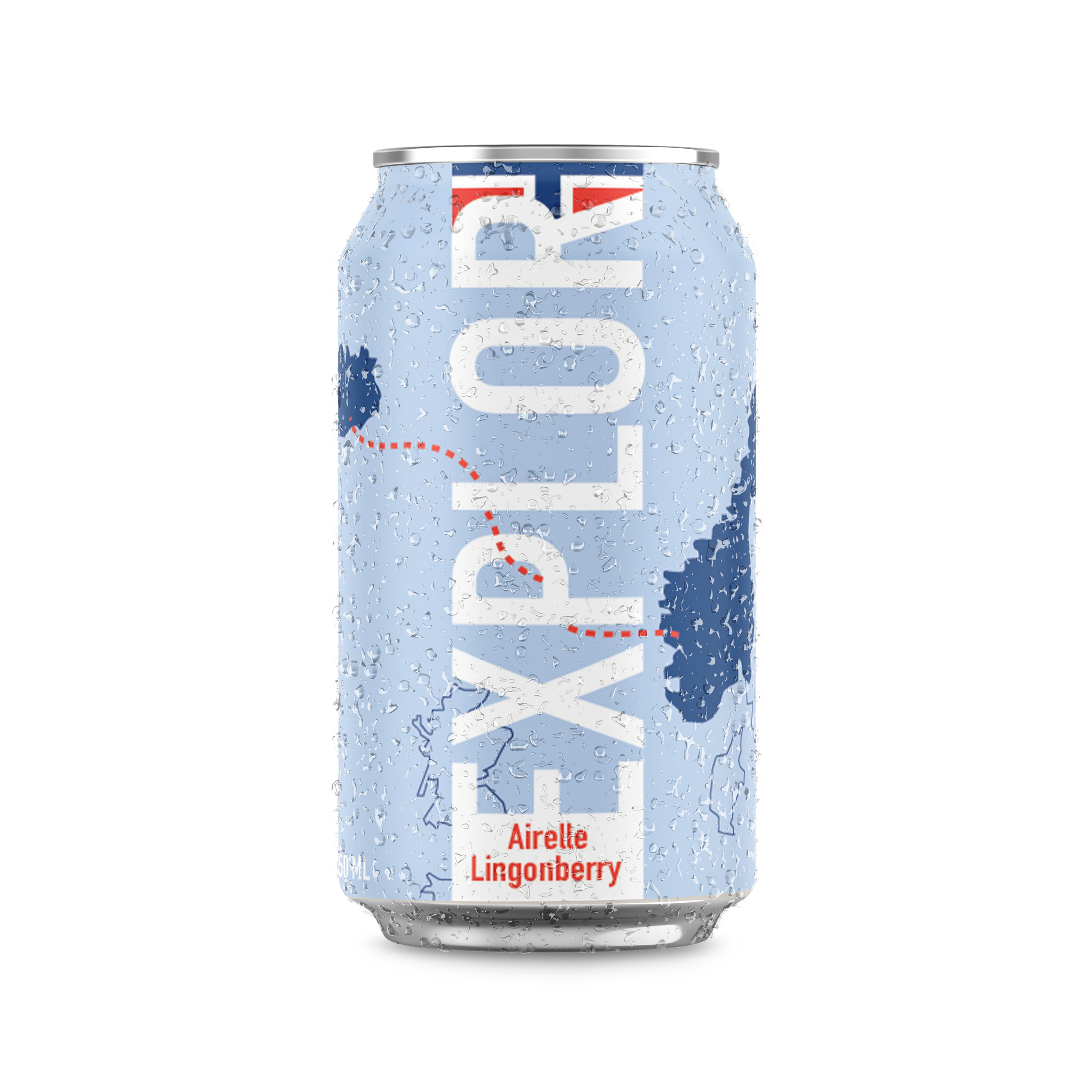 Mock up packaging for Explor Soda (white)