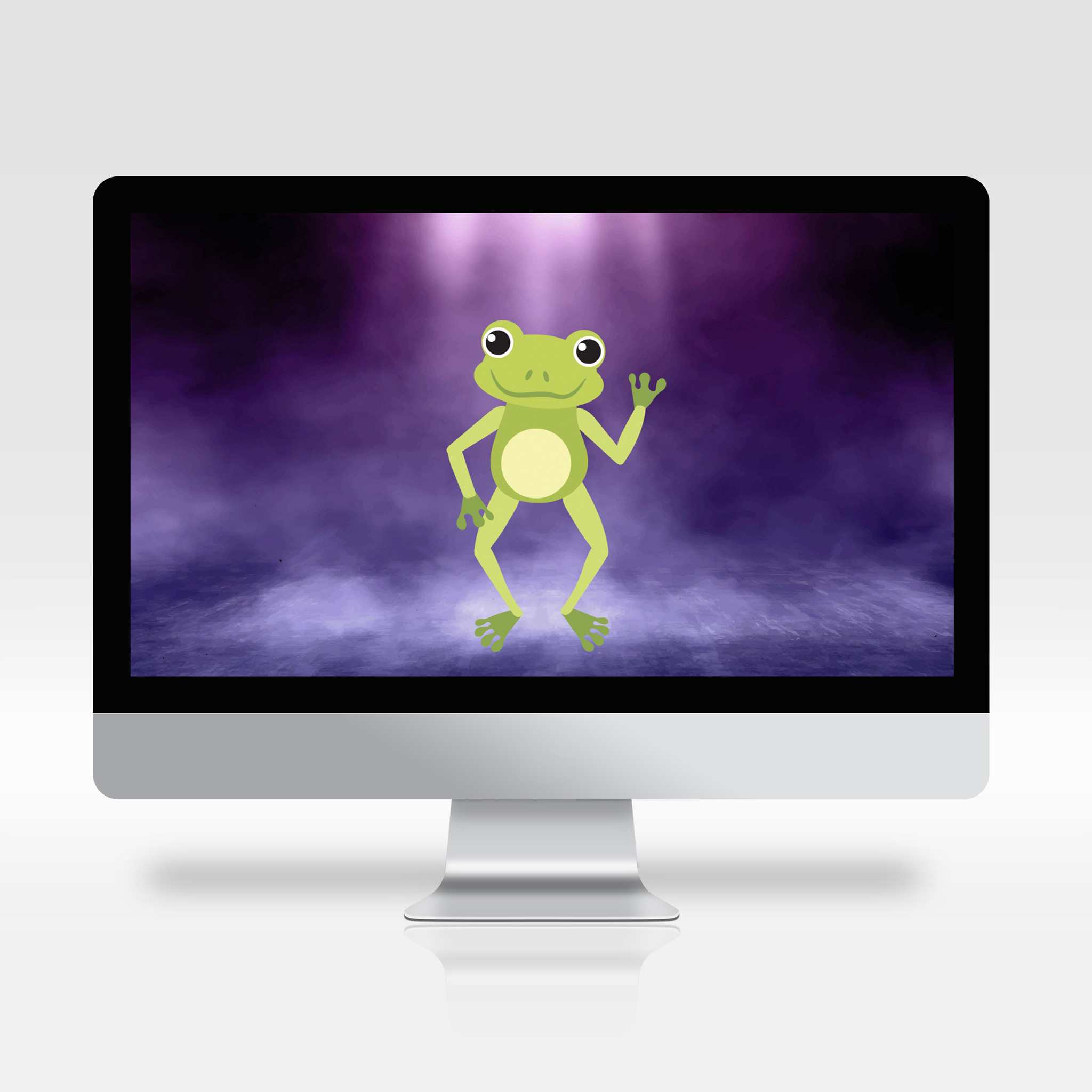 Mock up of a frog animation